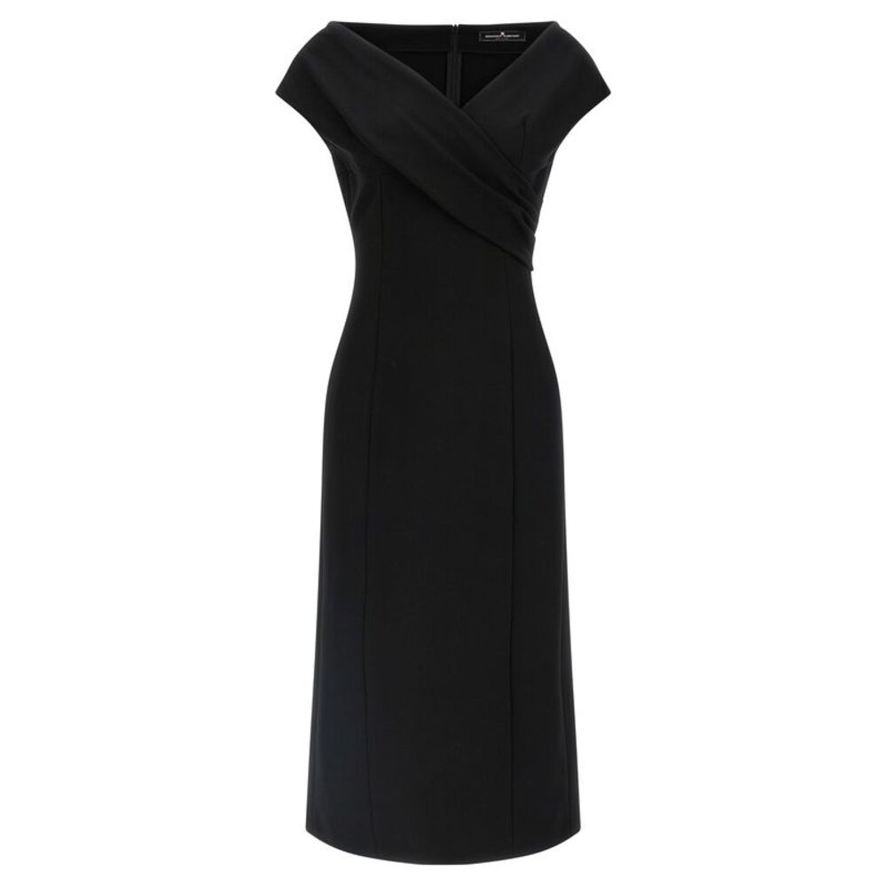 Ermanno Scervino Black Viscose Midi Women's Dress